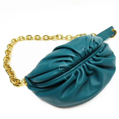 Bottega Veneta Blue Leather Shoulder Bag ()