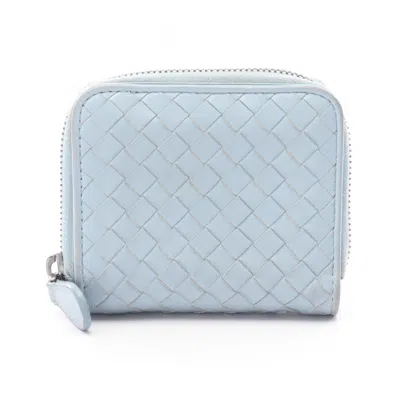 Pre-owned Bottega Veneta Blue Leather Wallet (bi-fold) ()