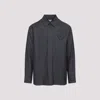 Bottega Veneta Triangle Back Denim Shirt In Black