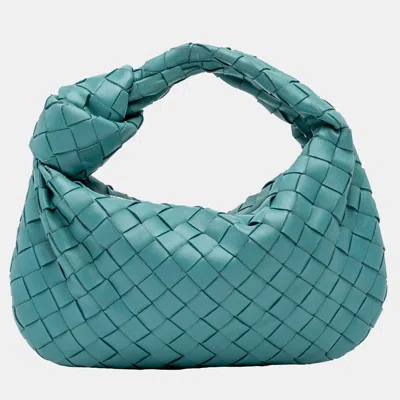 Pre-owned Bottega Veneta Blue Mini Nappa Intrecciato Jodie
