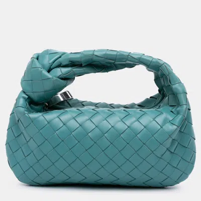 Pre-owned Bottega Veneta Blue Mini Nappa Intrecciato Jodie