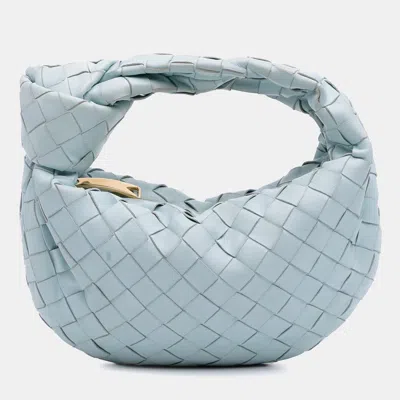 Pre-owned Bottega Veneta Blue Mini Nappa Intrecciato Jodie