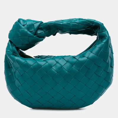 Pre-owned Bottega Veneta Blue Mini Nappa Intrecciato Jodie