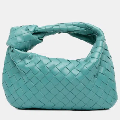 Pre-owned Bottega Veneta Blue Mini Nappa Intrecciato Jodie