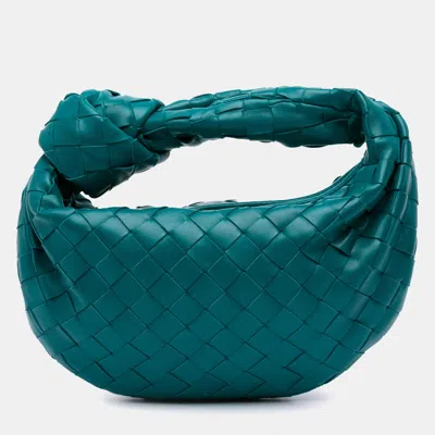 Pre-owned Bottega Veneta Blue Mini Nappa Intrecciato Jodie