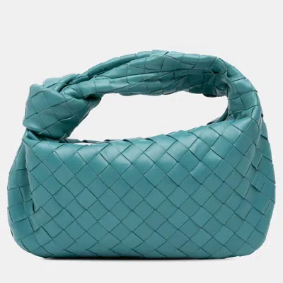 Pre-owned Bottega Veneta Blue Mini Nappa Intrecciato Jodie