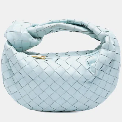 Pre-owned Bottega Veneta Blue Mini Nappa Intrecciato Jodie