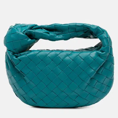 Pre-owned Bottega Veneta Blue Mini Nappa Intrecciato Jodie