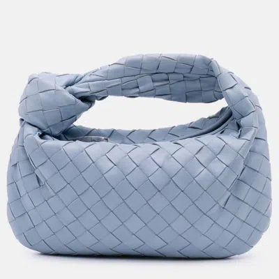 Pre-owned Bottega Veneta Blue Mini Nappa Intrecciato Jodie