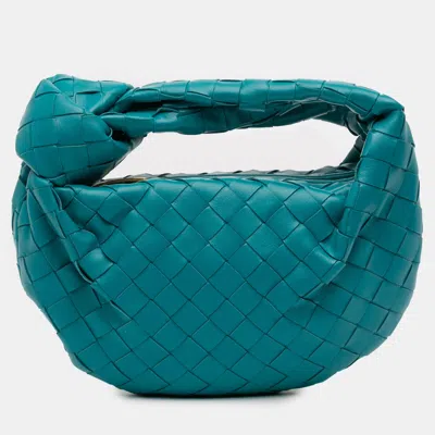 Pre-owned Bottega Veneta Blue Mini Nappa Intrecciato Jodie