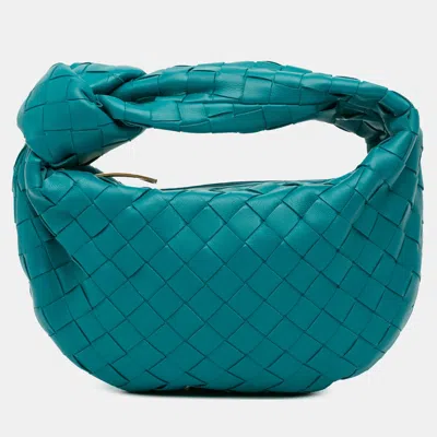 Pre-owned Bottega Veneta Blue Mini Nappa Intrecciato Jodie