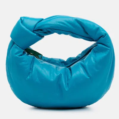 Pre-owned Bottega Veneta Blue Mini Nappa Puffy Jodie