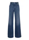 Bottega Veneta High-rise Wide-leg Denim Boyfriend Trousers In Multicolor