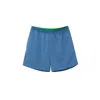 Bottega Veneta Elastic Waist Beach Shorts In Blue