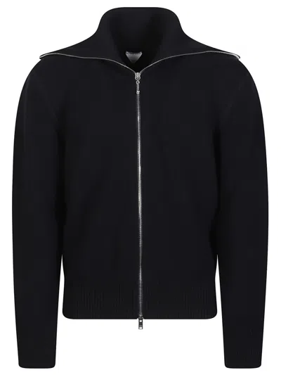 Bottega Veneta Classic Full Zip Cardigan In Regular Fit Size S In Mid Blue