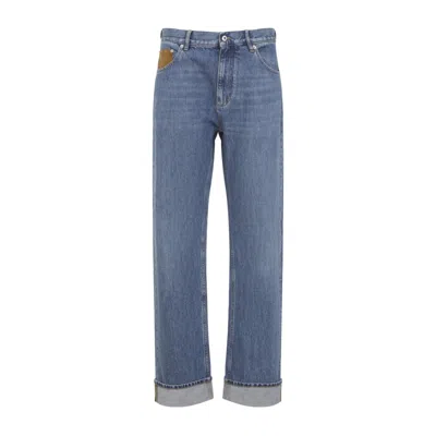 Bottega Veneta Blue Straight Leg Jeans