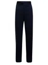 Bottega Veneta Blue Tailored Pants In Wool Woman In Blu