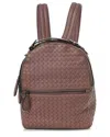Bottega Veneta Bois De Rose Intrecciato Leather Backpack (authentic )