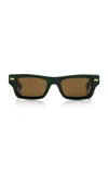 Bottega Veneta Bold Ribbon Stud Acetate Sunglasses