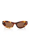 Bottega Veneta Bold Ribbon Stud Acetate Sunglasses