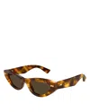 Bottega Veneta Eyewear Cat-eye Frame Sunglasses In Avana