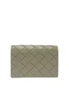 Bottega Veneta Intrecciato Business Card Case In Green