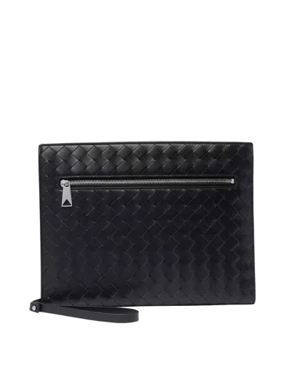 Bottega Veneta Medium Intrecciato Document Case In Black