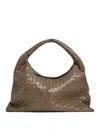 Bottega Veneta Womens Pinecone-m Brass Hop Small Leather Tote Bag