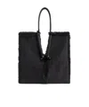 Bottega Veneta Bolster Reversible Shearling Suede Bag In Black