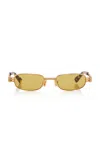 Bottega Veneta Bolt Metal Sunglasses