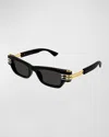 Bottega Veneta Bolt - Bv1308s-001 - Black Sunglasses In Black