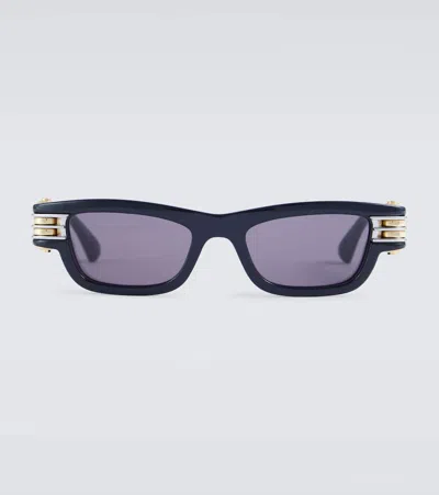 Bottega Veneta Bolt Rectangular Sunglasses In Black