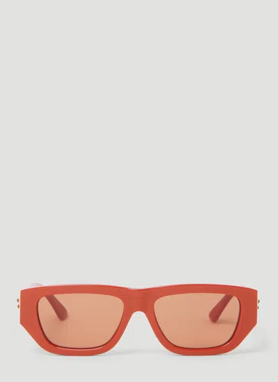 Bottega Veneta Bolt Rectangular Sunglasses In Red