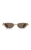 Bottega Veneta Bolt Square-frame Metal Sunglasses
