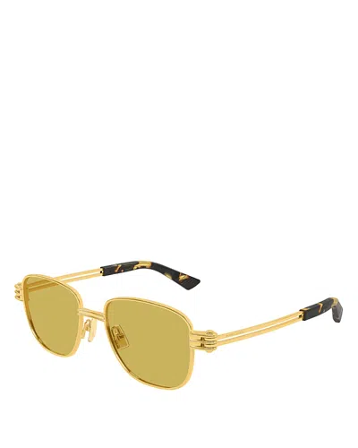 Bottega Veneta Bolt Squared Sunglasses, 51mm In Gold