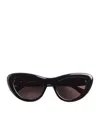 Bottega Veneta Bombe Cat Eye Sunglasses In Black/grey
