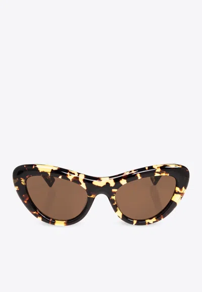 Bottega Veneta Bombe Cat-eye Sunglasses In Brown