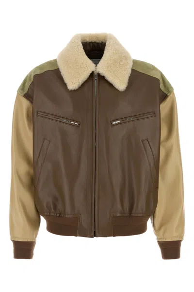 BOTTEGA VENETA BOMBER IN PELLE MULTICOLOR   UOMO