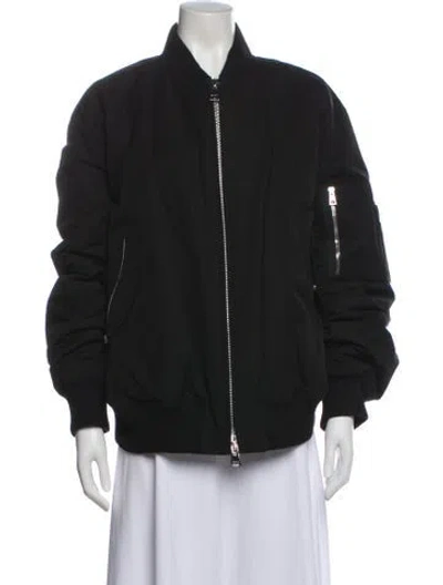 Pre-owned Bottega Veneta Bomber Jacket In Black