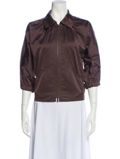 Pre-owned Bottega Veneta Bomber Jacket In Brown