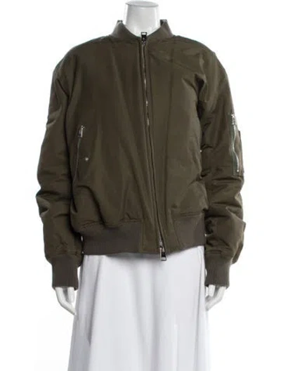 Pre-owned Bottega Veneta Bomber Jacket In Green