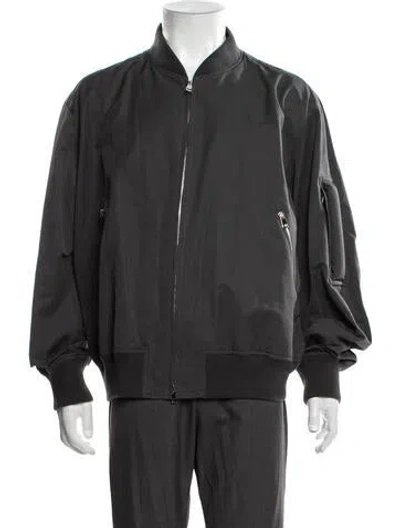 Pre-owned Bottega Veneta Bomber Jacket In Grey