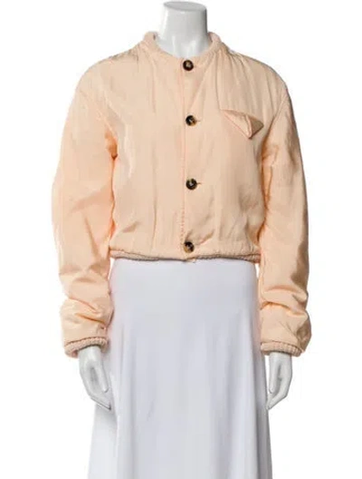 Pre-owned Bottega Veneta Bomber Jacket In Orange