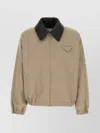 Bottega Veneta Bomber Jacket Wool Quilted Collar In Brown