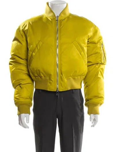 Pre-owned Bottega Veneta Bomber Jacket In Yellow