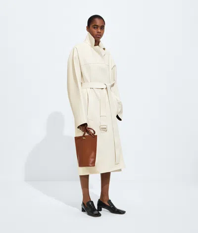 Bottega Veneta Bottega  Veneta Bonded Leather Coat In White