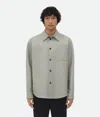 Bottega Veneta Bonded Leather Shirt In Seal