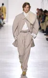 Bottega Veneta Bonded Wool Melange Toile Coat In Neutral