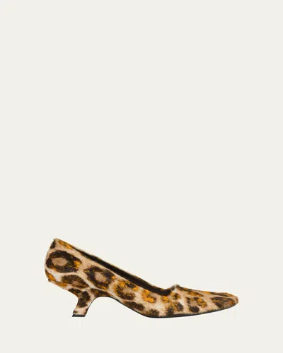 Bottega Veneta Boogie Jaguar-printed Calf Hair Pumps