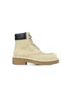 Bottega Veneta Beige Haddock Lace-up Ankle Boots In Beige